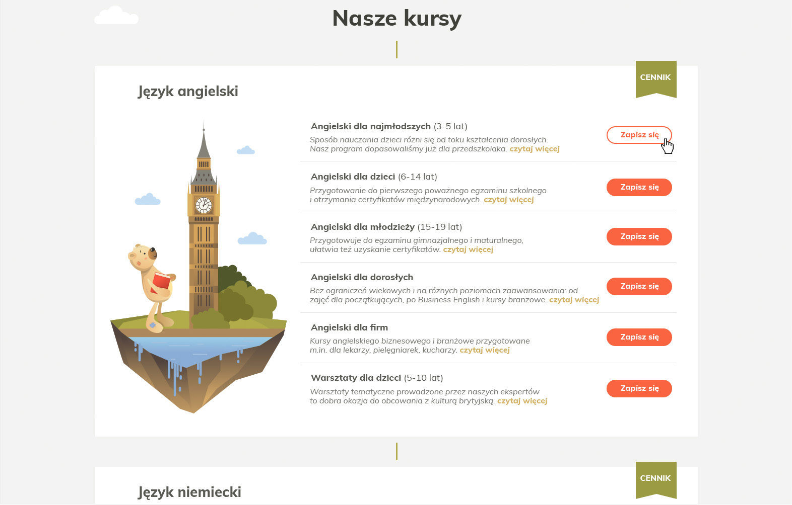wybór kursu